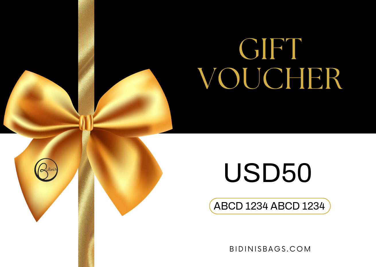 Bidinisbags Gift Card $50