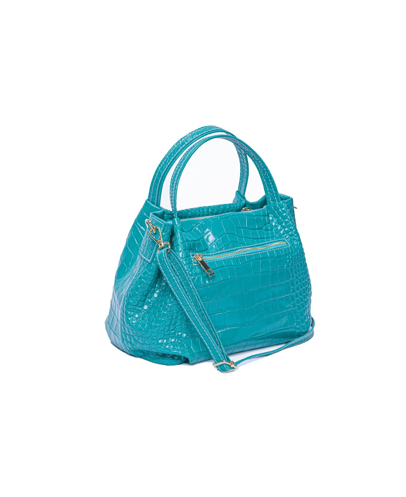 Uffizi bag croc leather Aqua