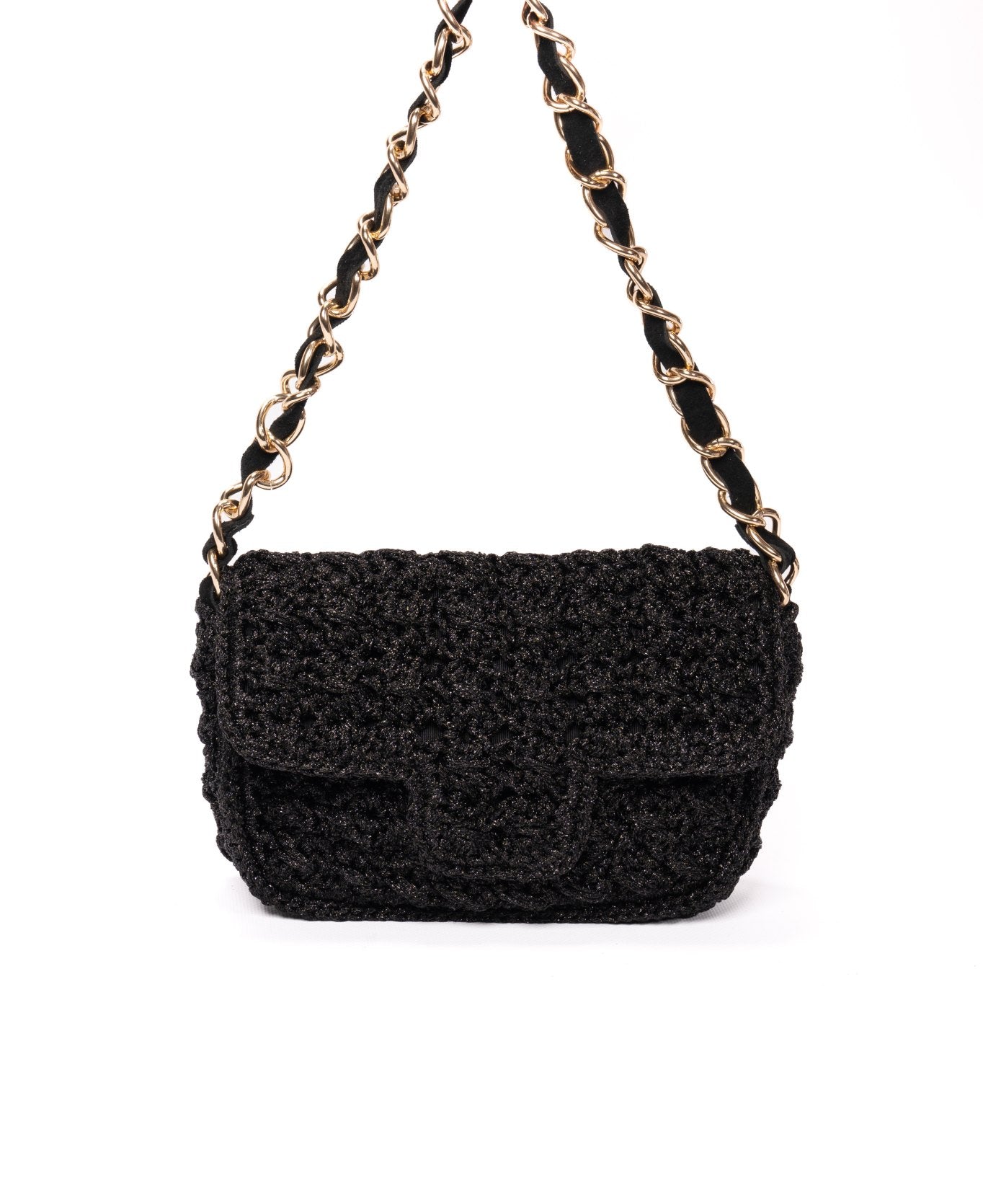 Lucrezia crochet bag Black lurex