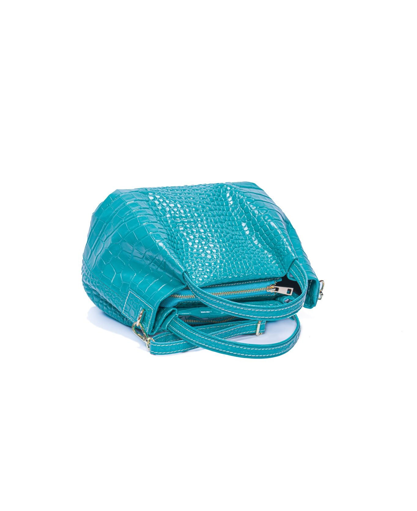 Uffizi bag croc leather Aqua