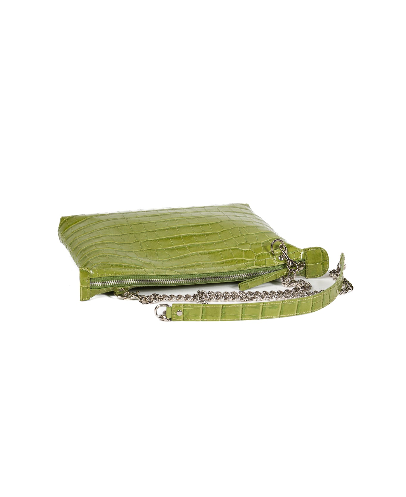 Crossbody Leather Bag - Lime Green