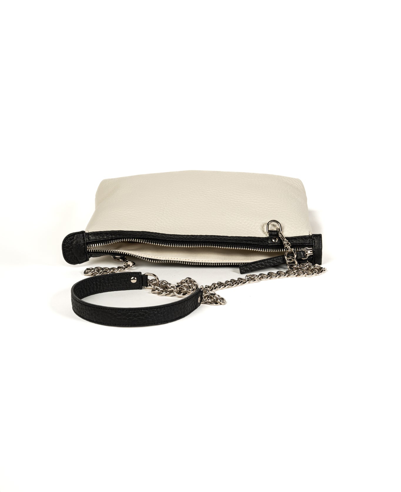 Crossbody Leather Bag - White