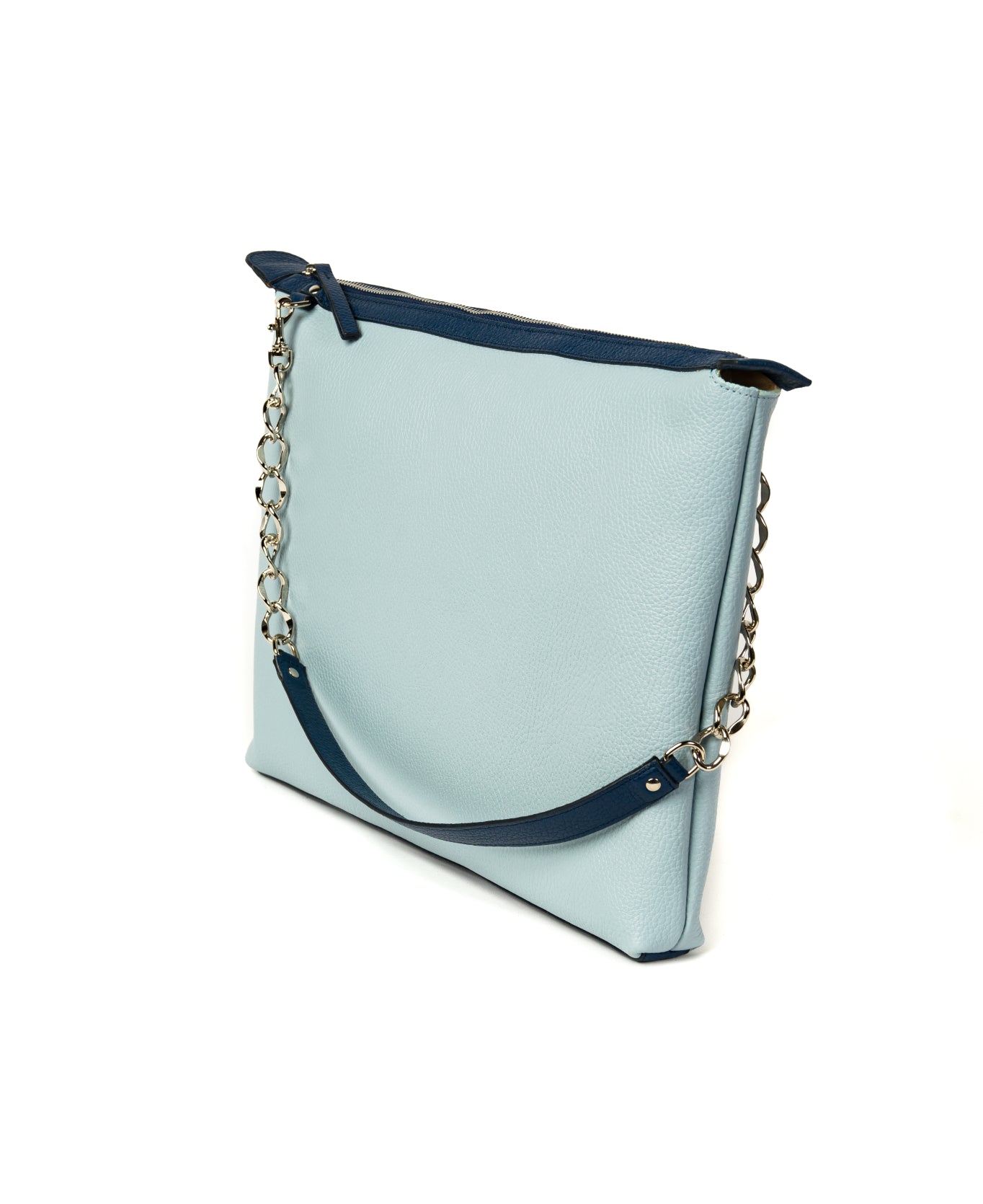 Laptop Leather Bag - Bicolor Blue