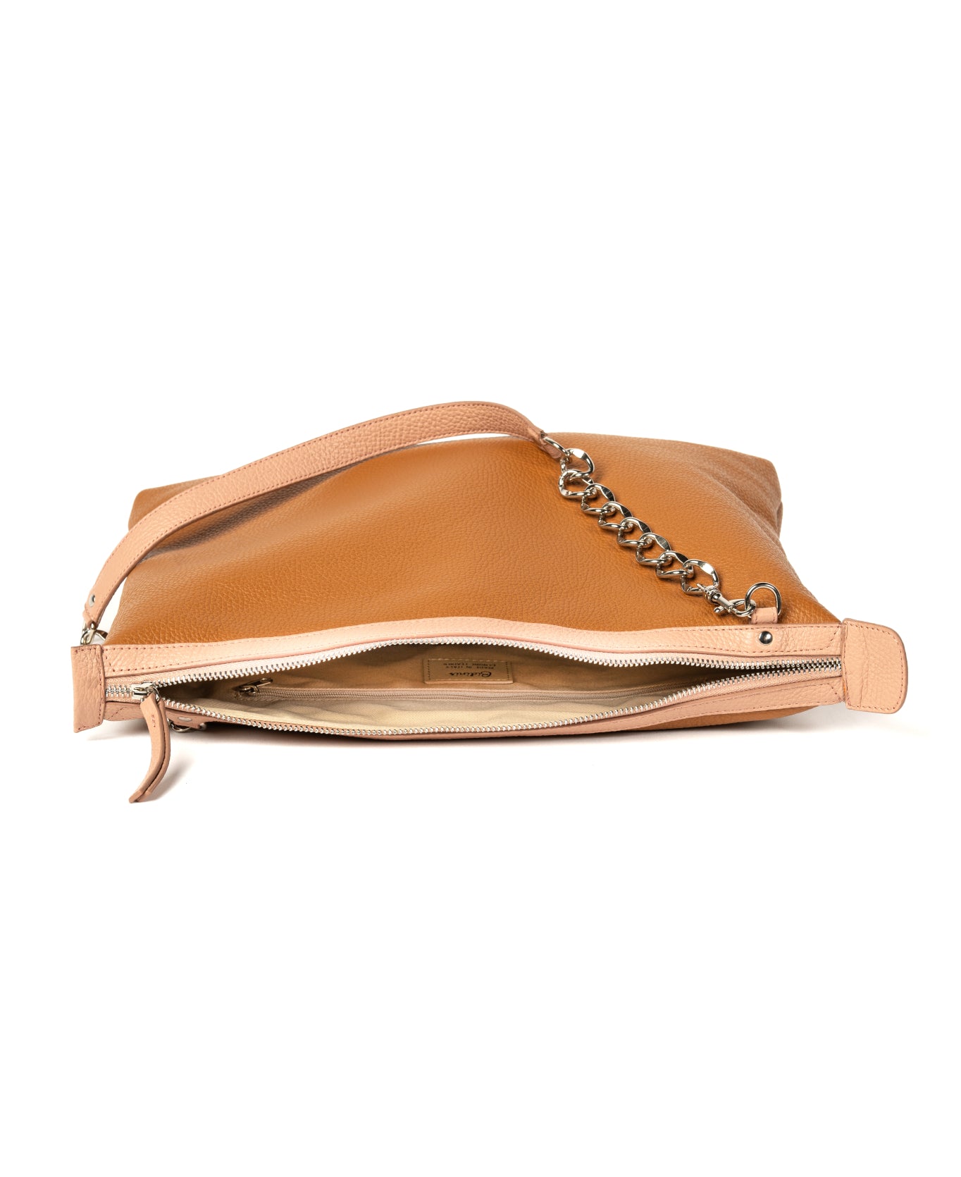 Laptop Leather Bag - Bicolor Tan