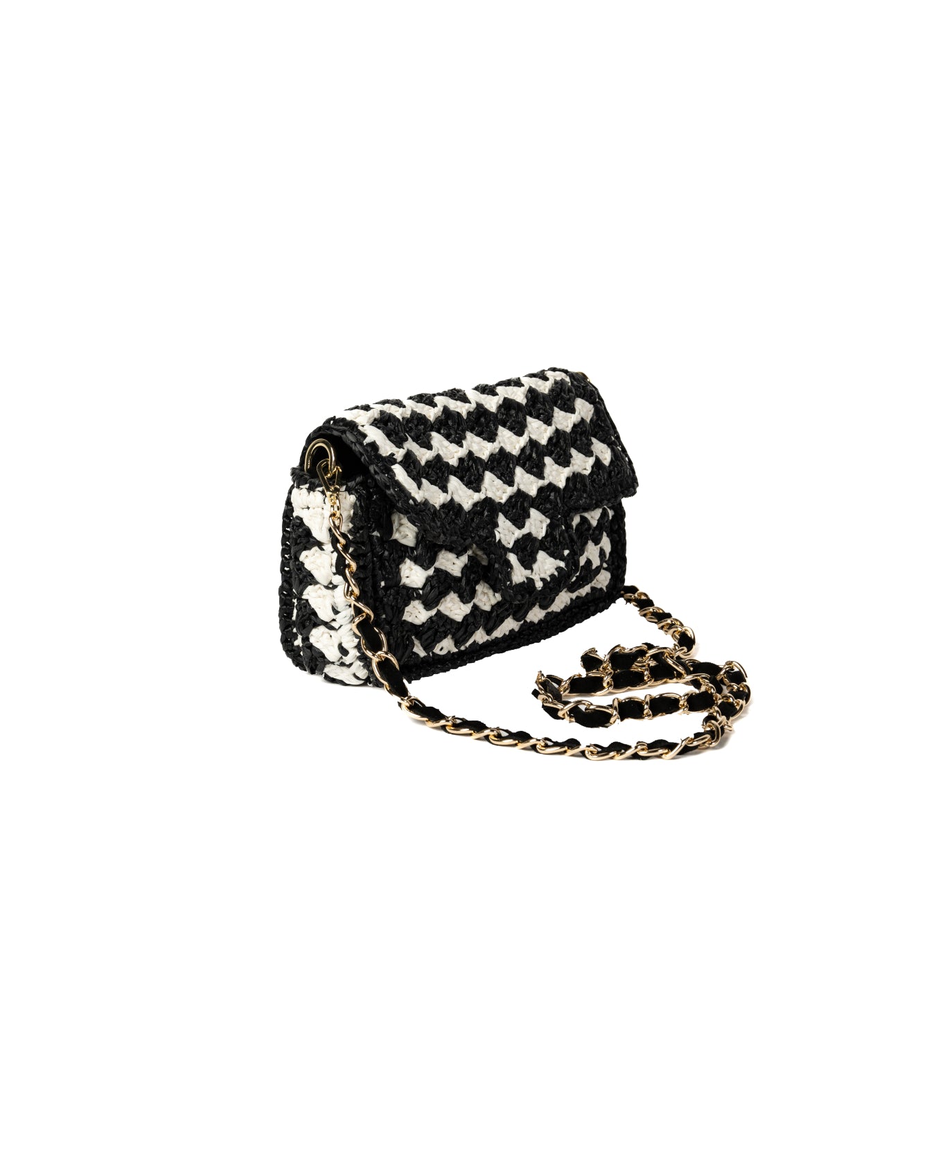 Borsa mini Lucrezia in rafia Rosa shocking