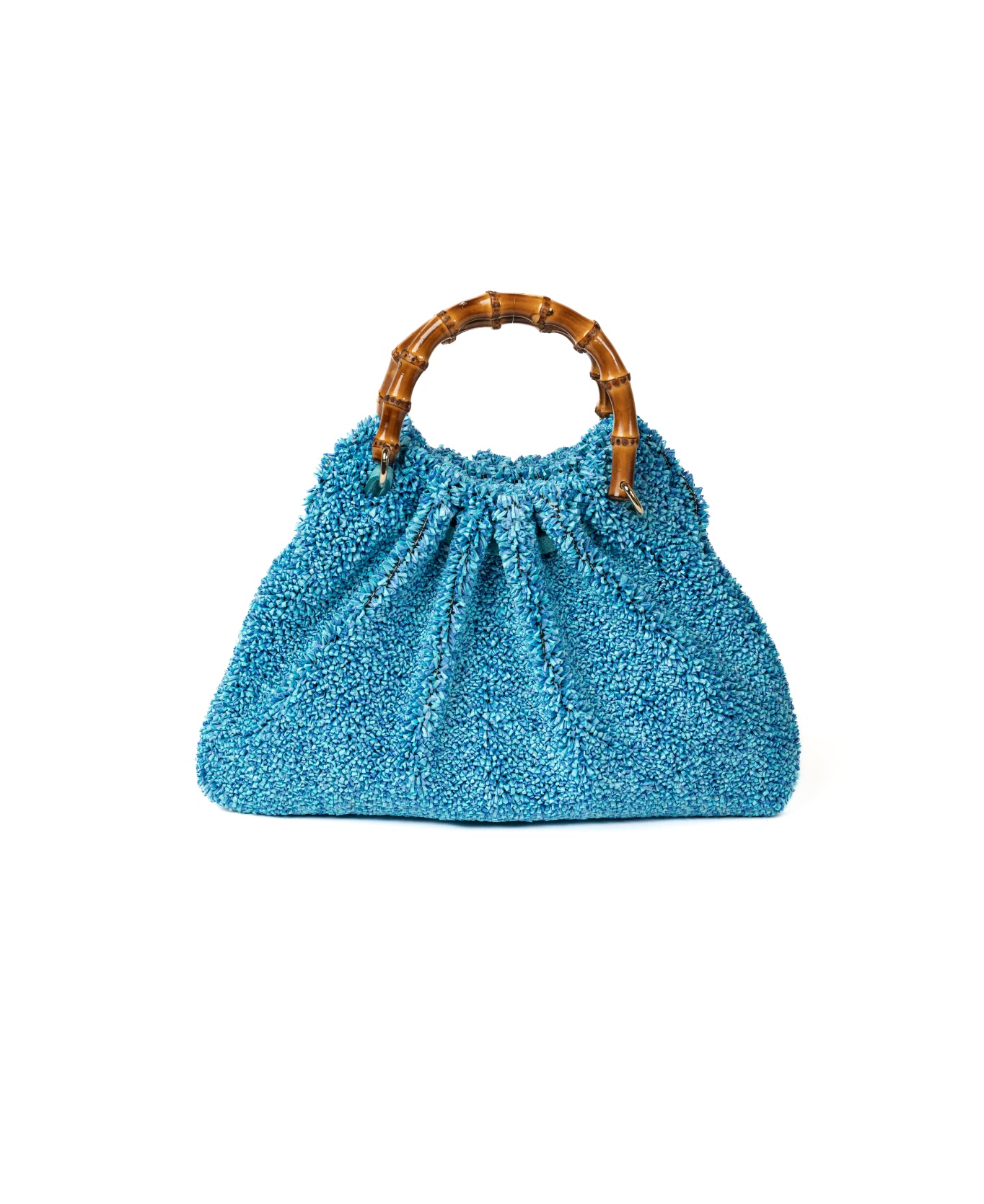 Mini Caterina Raffia bag - Turquoise