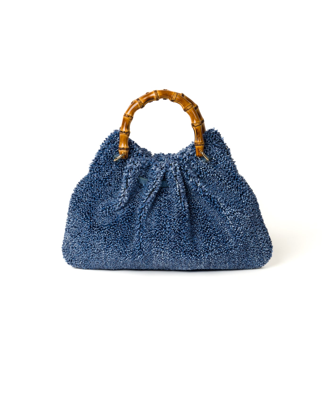Mini Caterina Raffia bag - blue