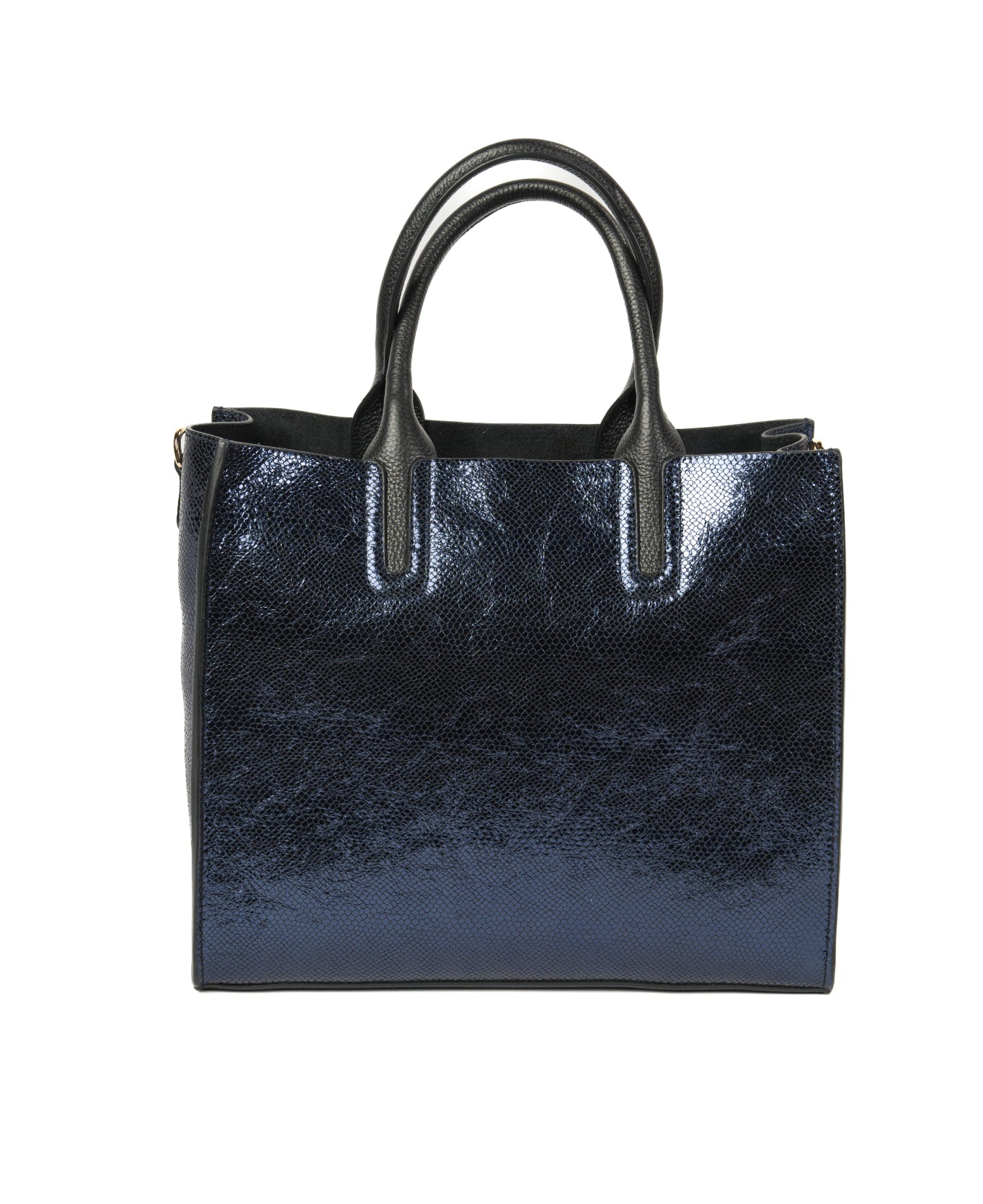 Florence Tote Leather Bag - Sparkling Navy Blue