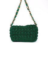 Lucrezia crochet bag Green lurex
