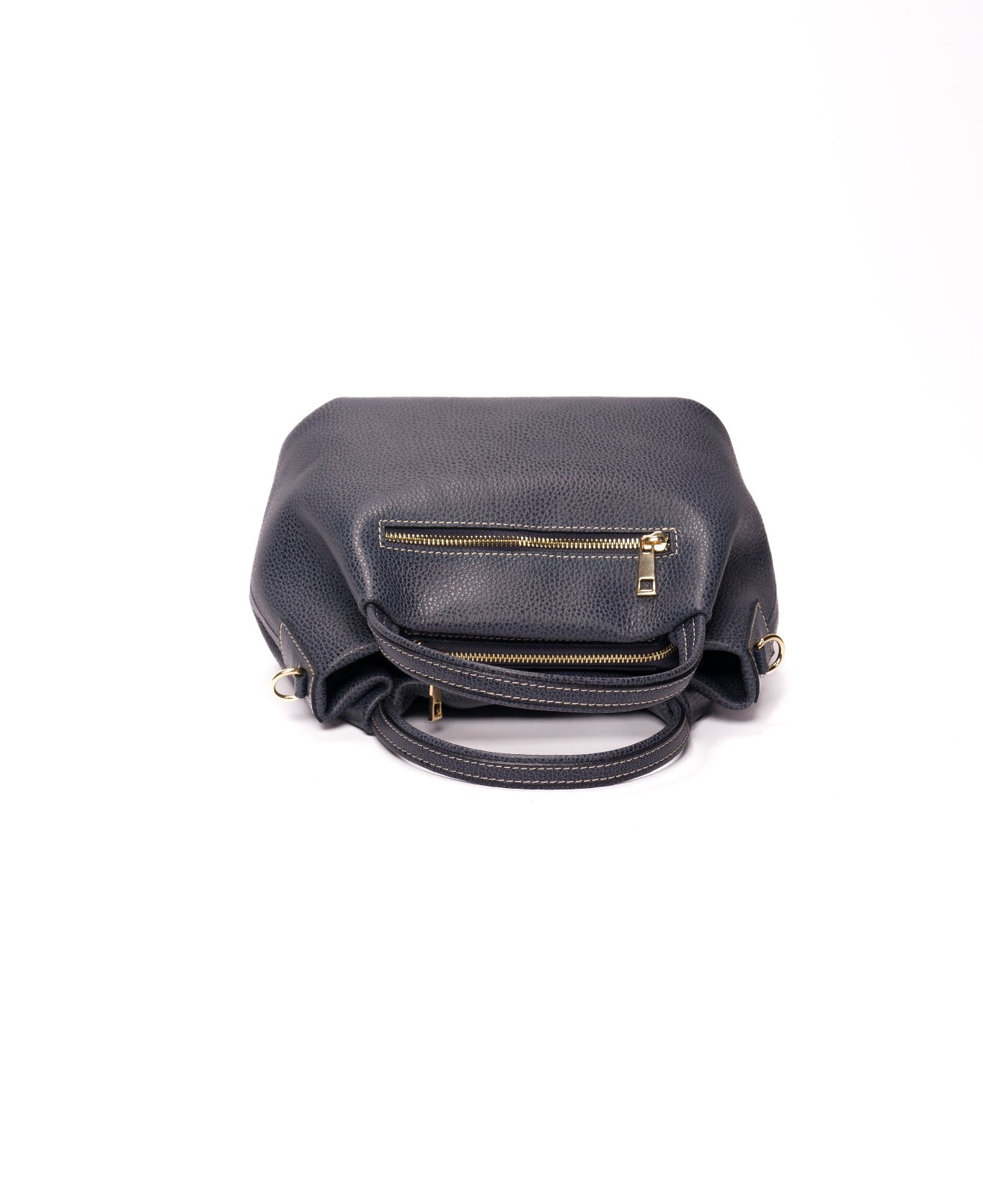 Borsa Uffizi in morbida pelle Blu Navy