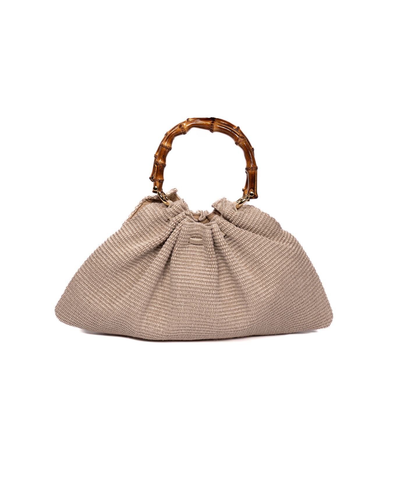 Caterina Raffia bag Bamboo Light Grey