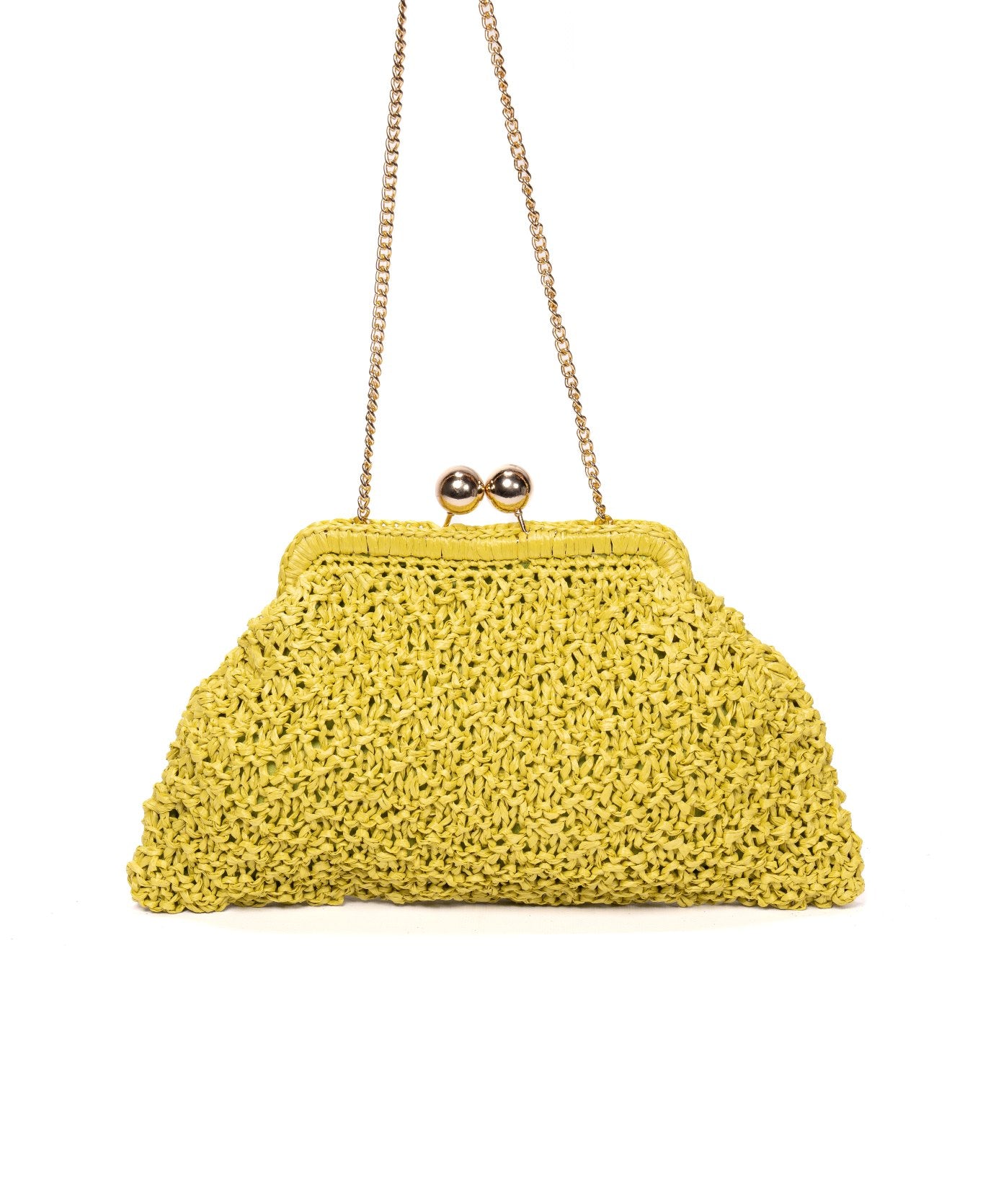 Pochette Margherita in Rafia Lime