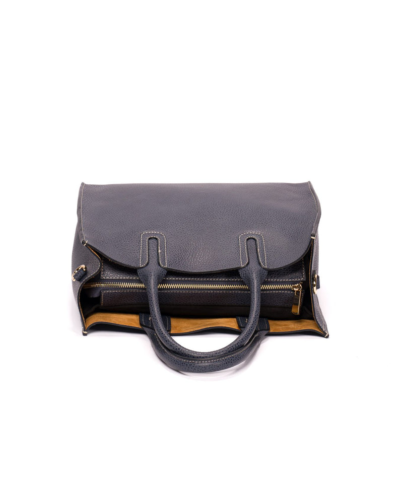 Florence Tote leather bag Navy blue
