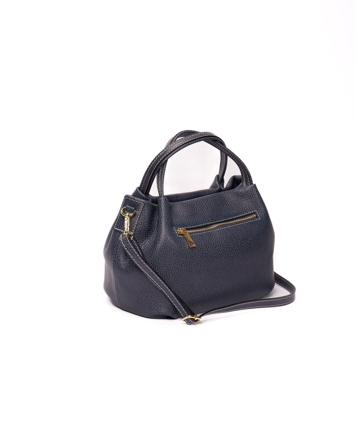 Borsa Uffizi in morbida pelle Blu Navy