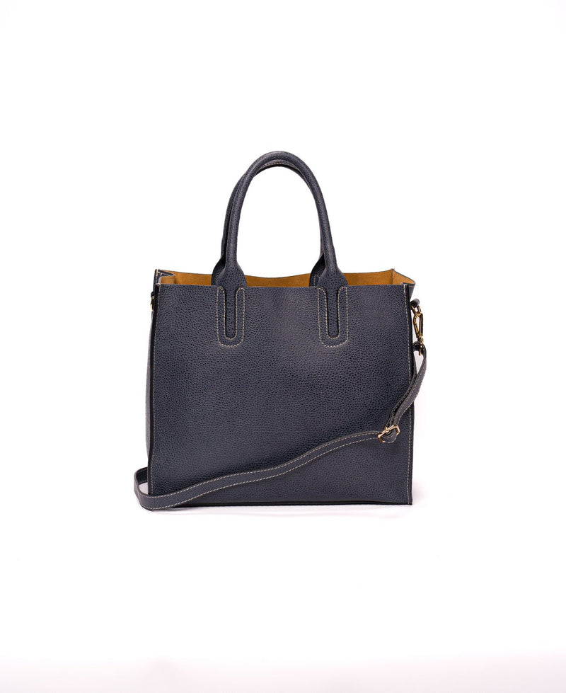 Florence Tote leather bag Navy blue