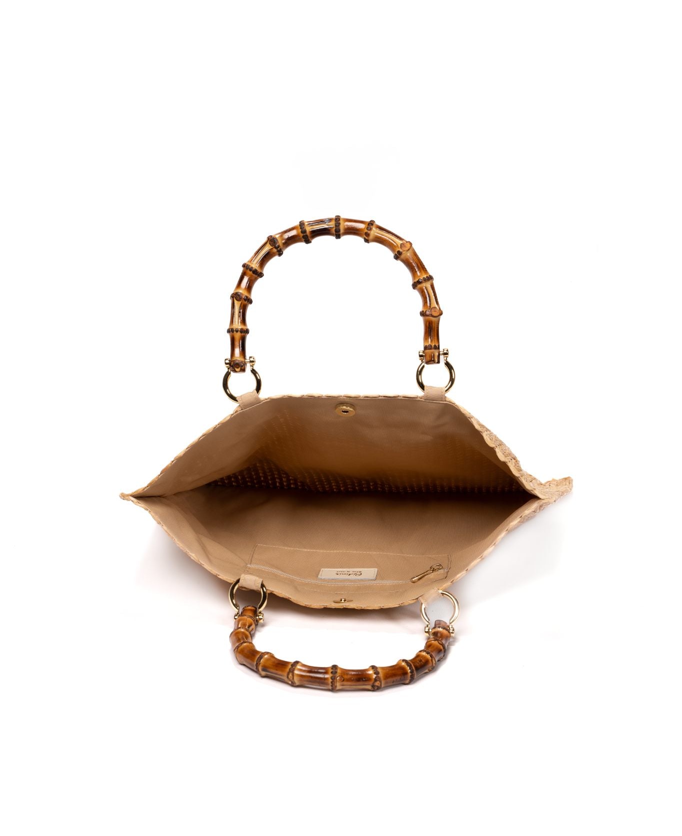 Borsa Piccarda in rafia in tonalità naturali - Grande