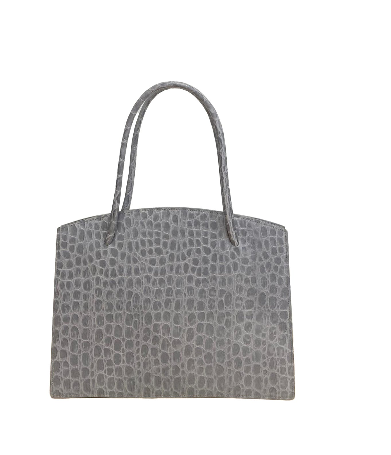 Borsa Juliette in pelle cocco goffrata grigio pietra