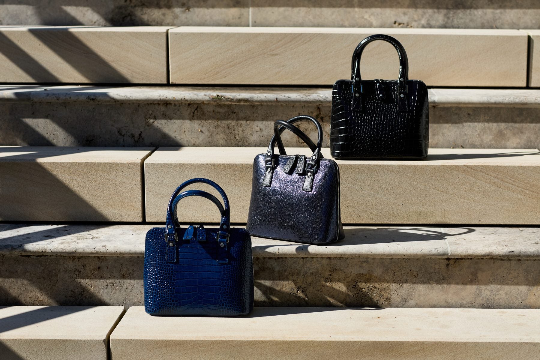 Bugatti Embossed Croc Leather Bag Brown