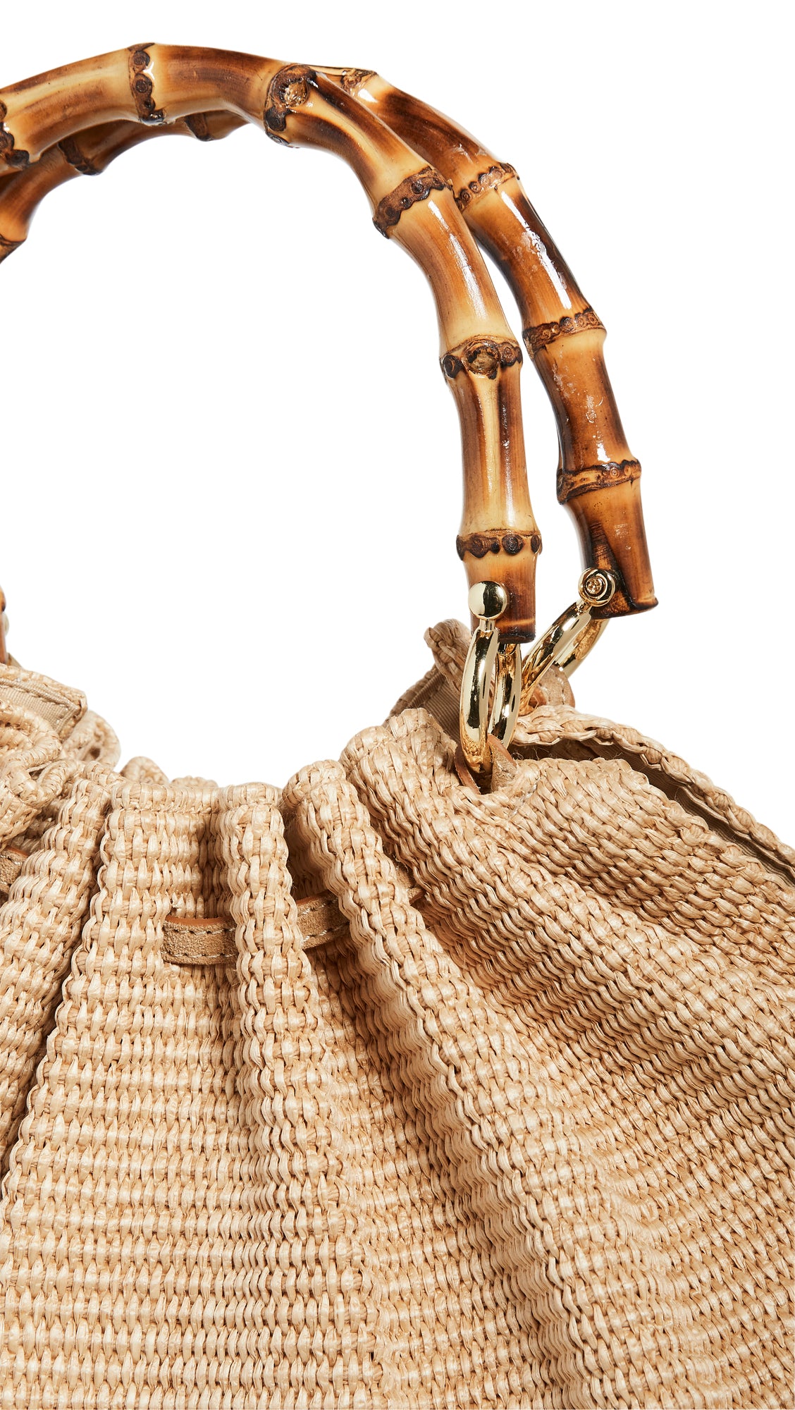 Caterina Raffia Bag Bamboo Handles - Large