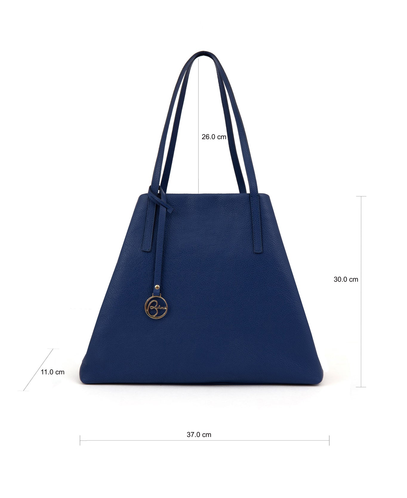Frida tote leather bag blue denim