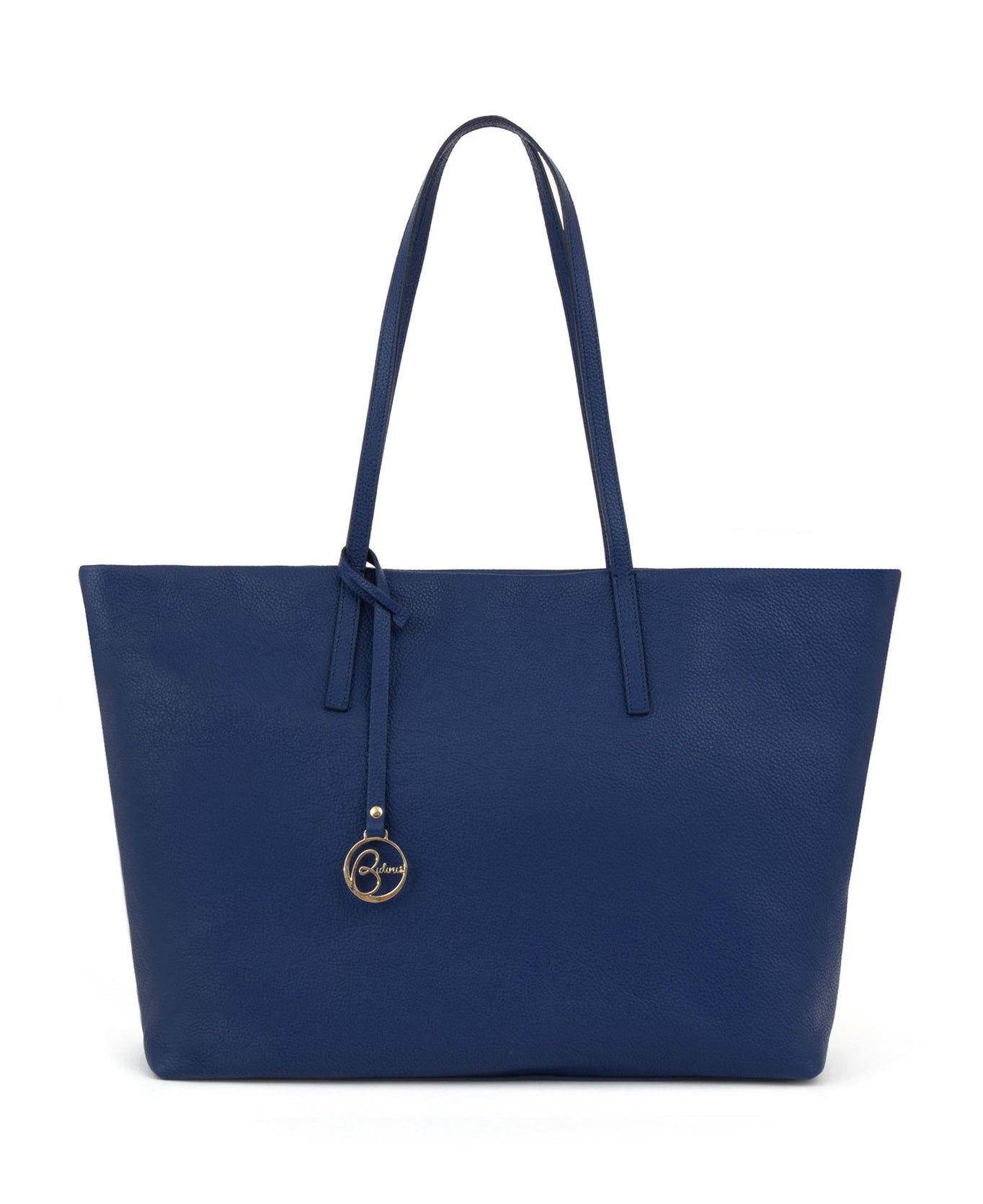 Frida tote leather bag blue denim