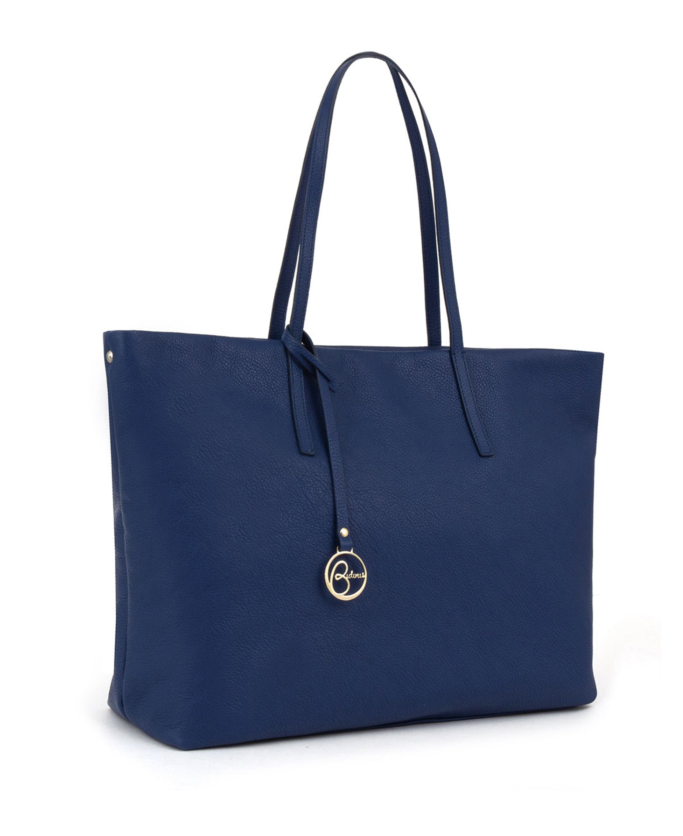 Frida tote leather bag blue denim