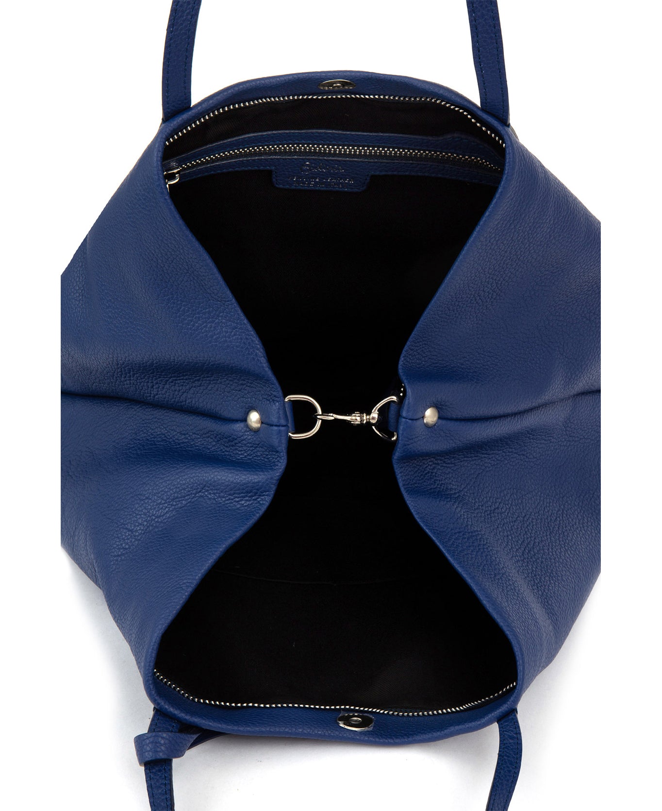 Frida tote leather bag blue denim