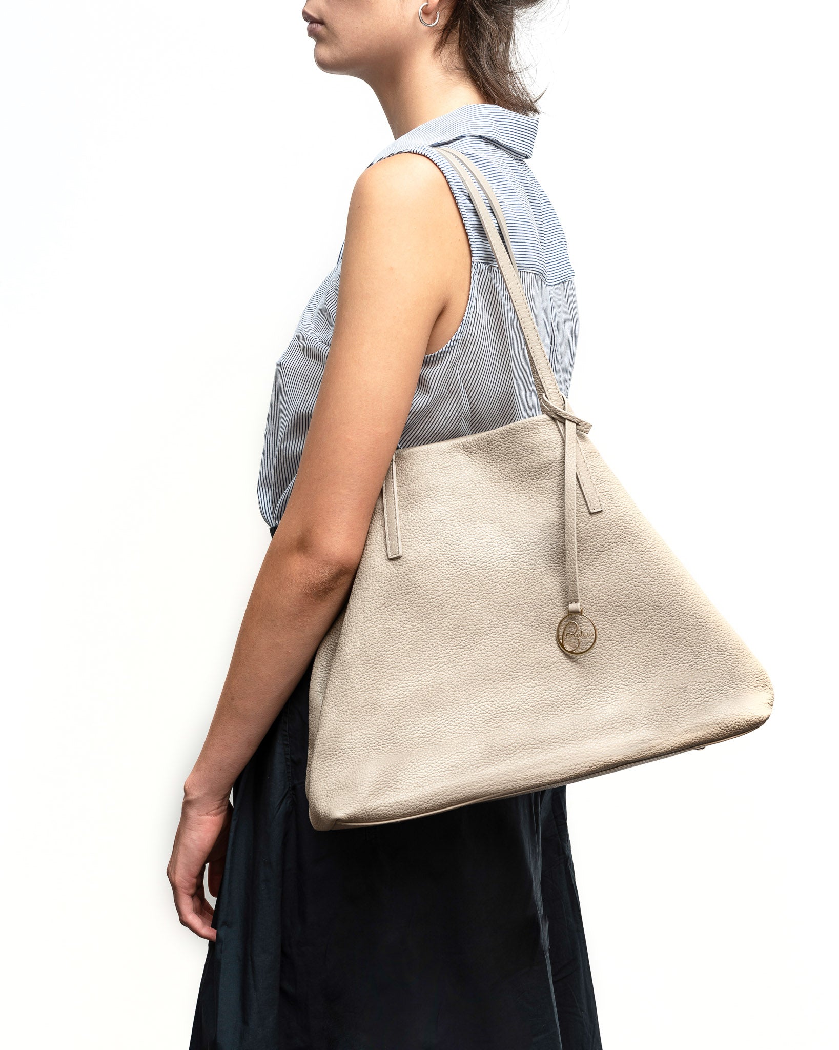 Frida tote leather bag bubblegum pink