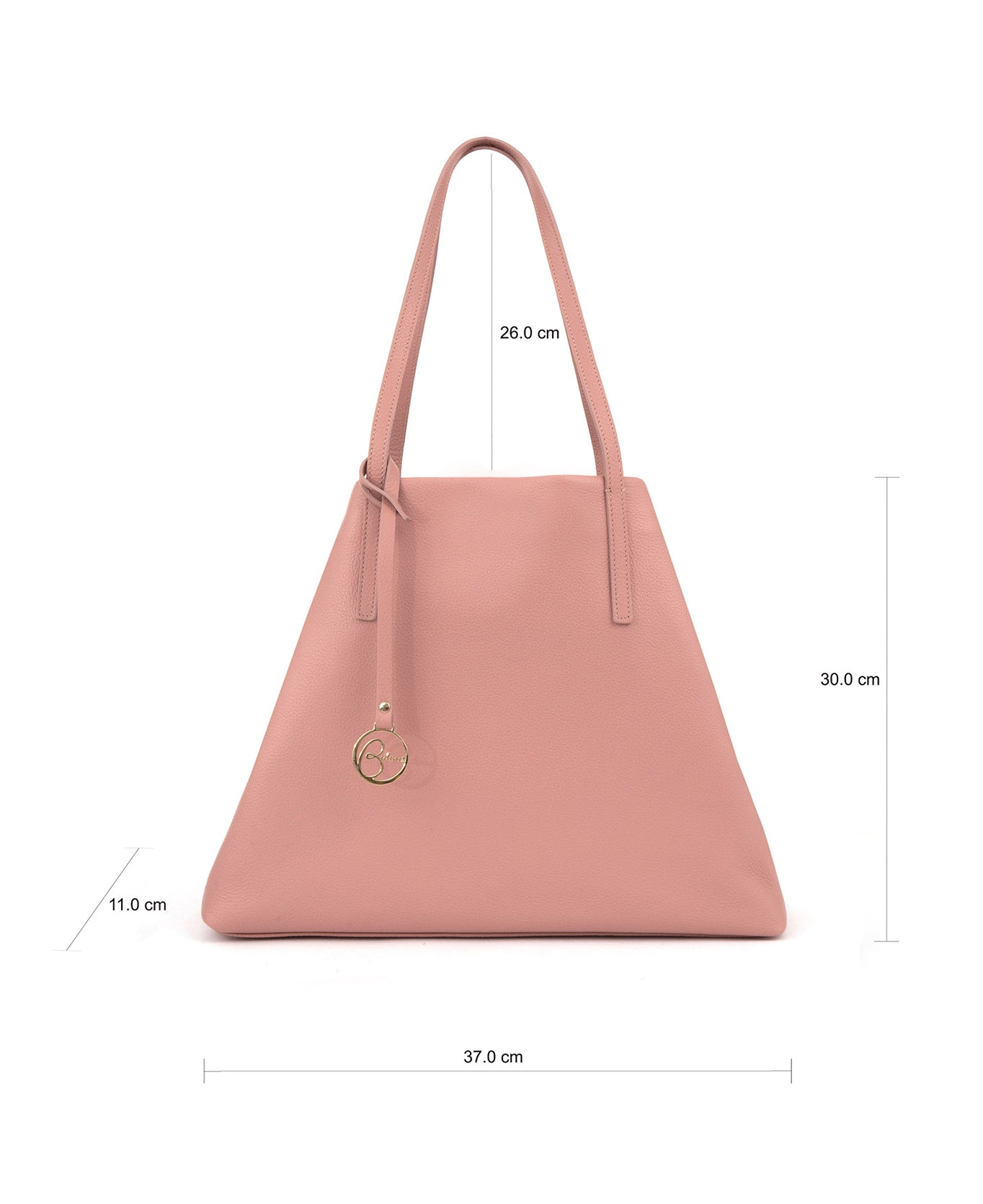 Frida tote leather bag bubblegum pink