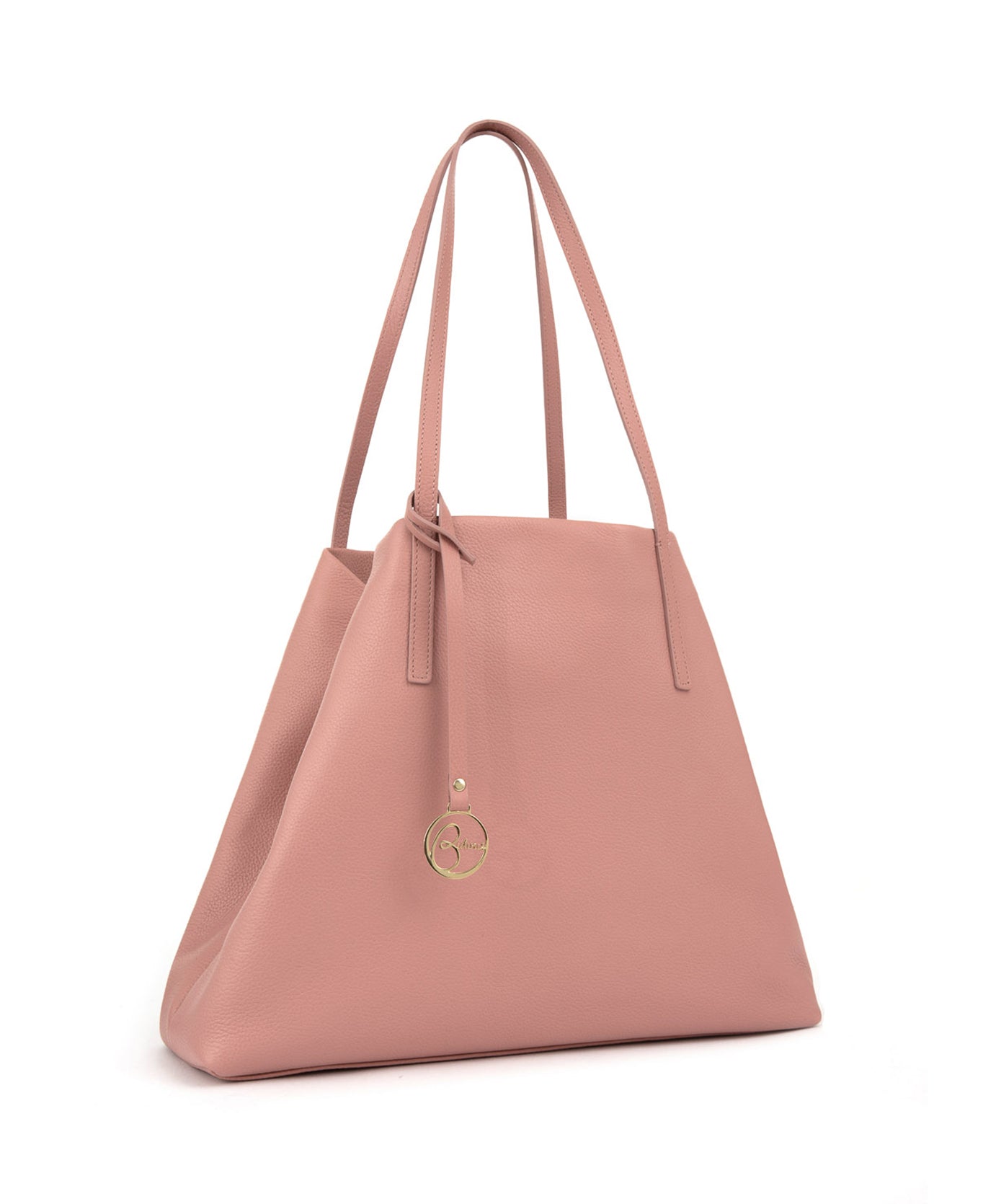 Borsa tote Frida in pelle rosa bubblegum