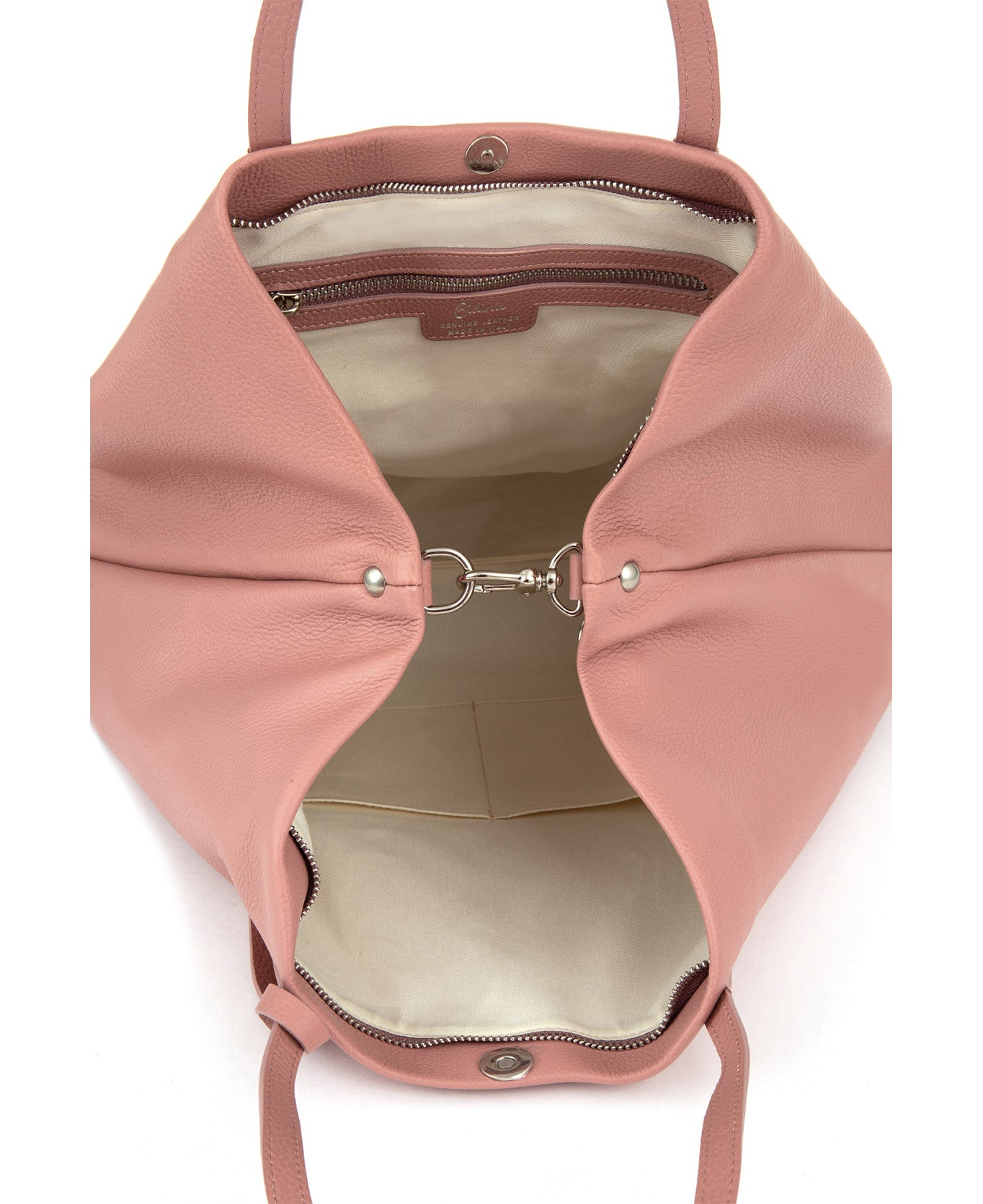 Frida tote leather bag bubblegum pink