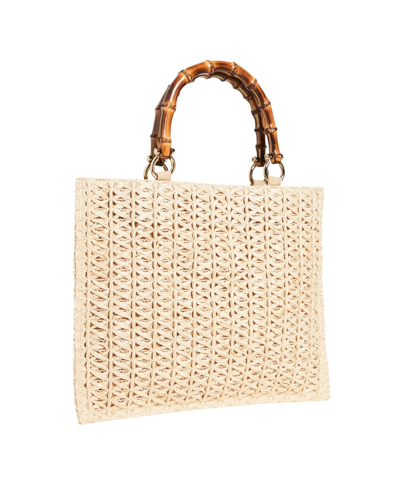 Borsa tote Piccarda in bambù rafia