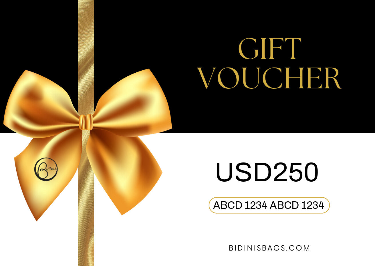 Bidinisbags Gift Card $250