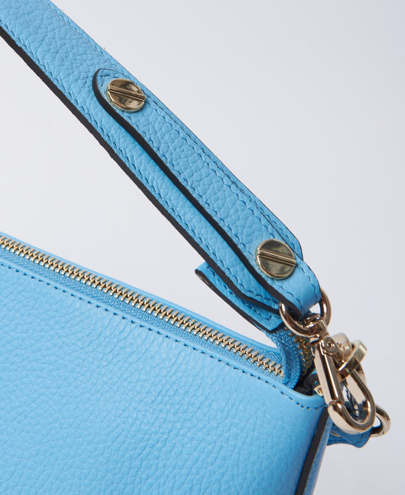 Hobo leather Top Handle bag azure – Bidinis Bags