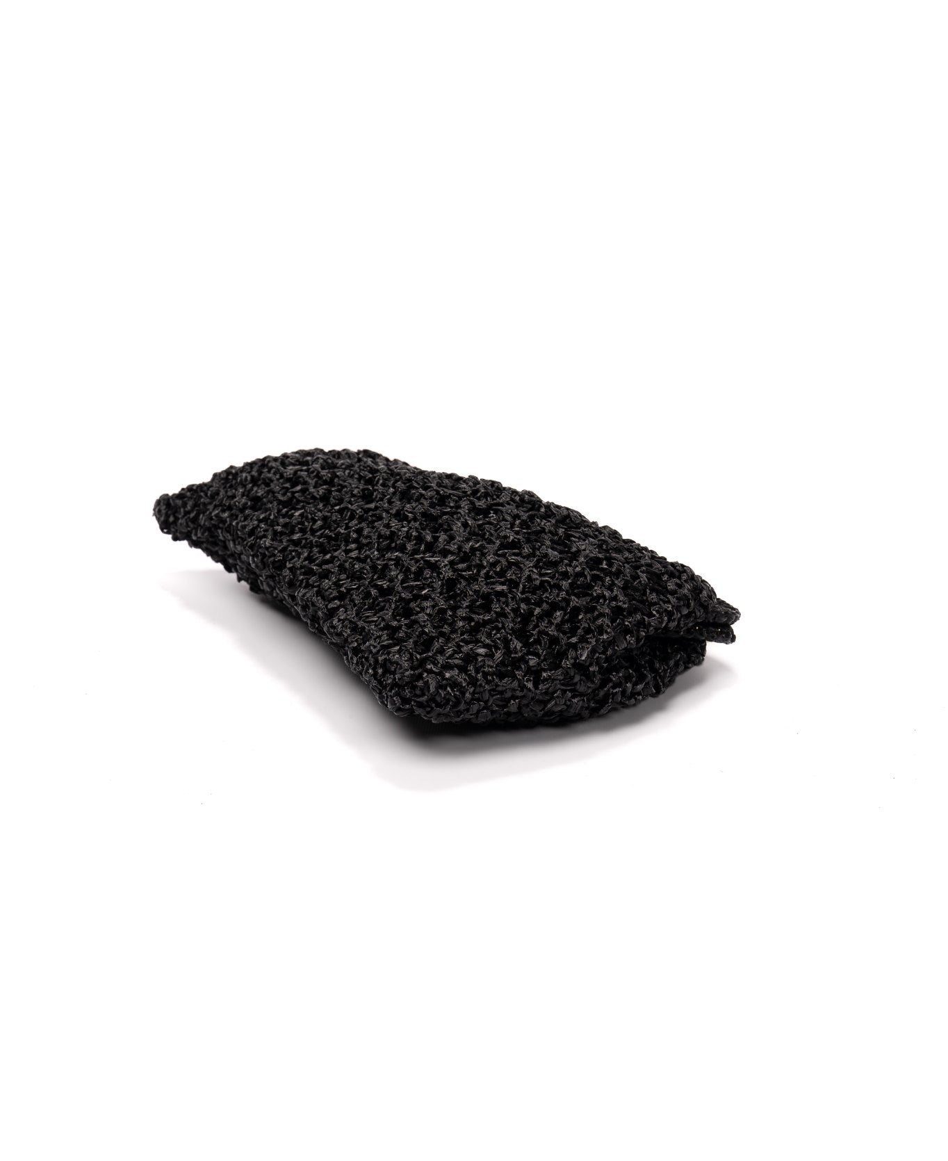 Pochette Margherita in rafia Nera