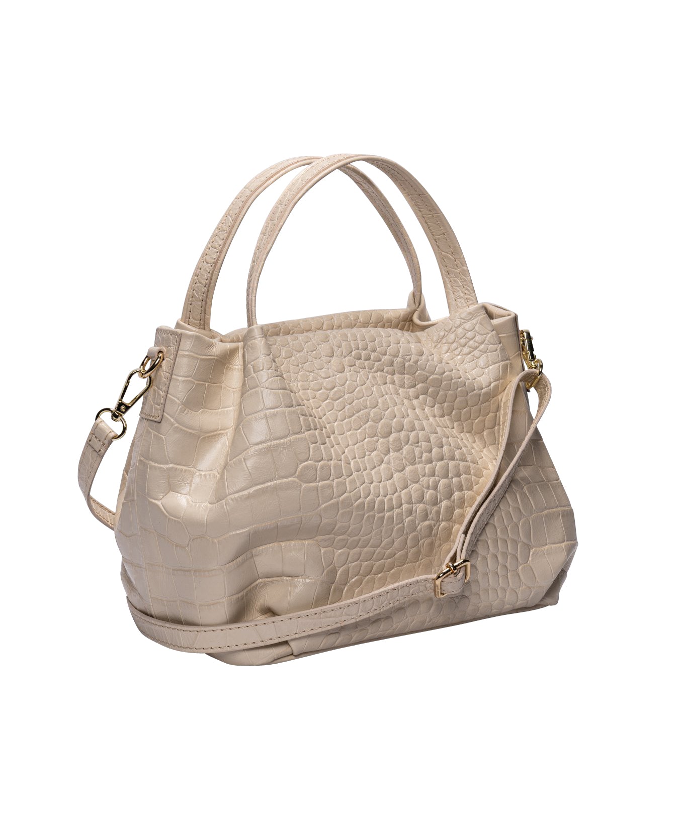 Uffizi bag mock croc leather Off-white – Bidinis Bags