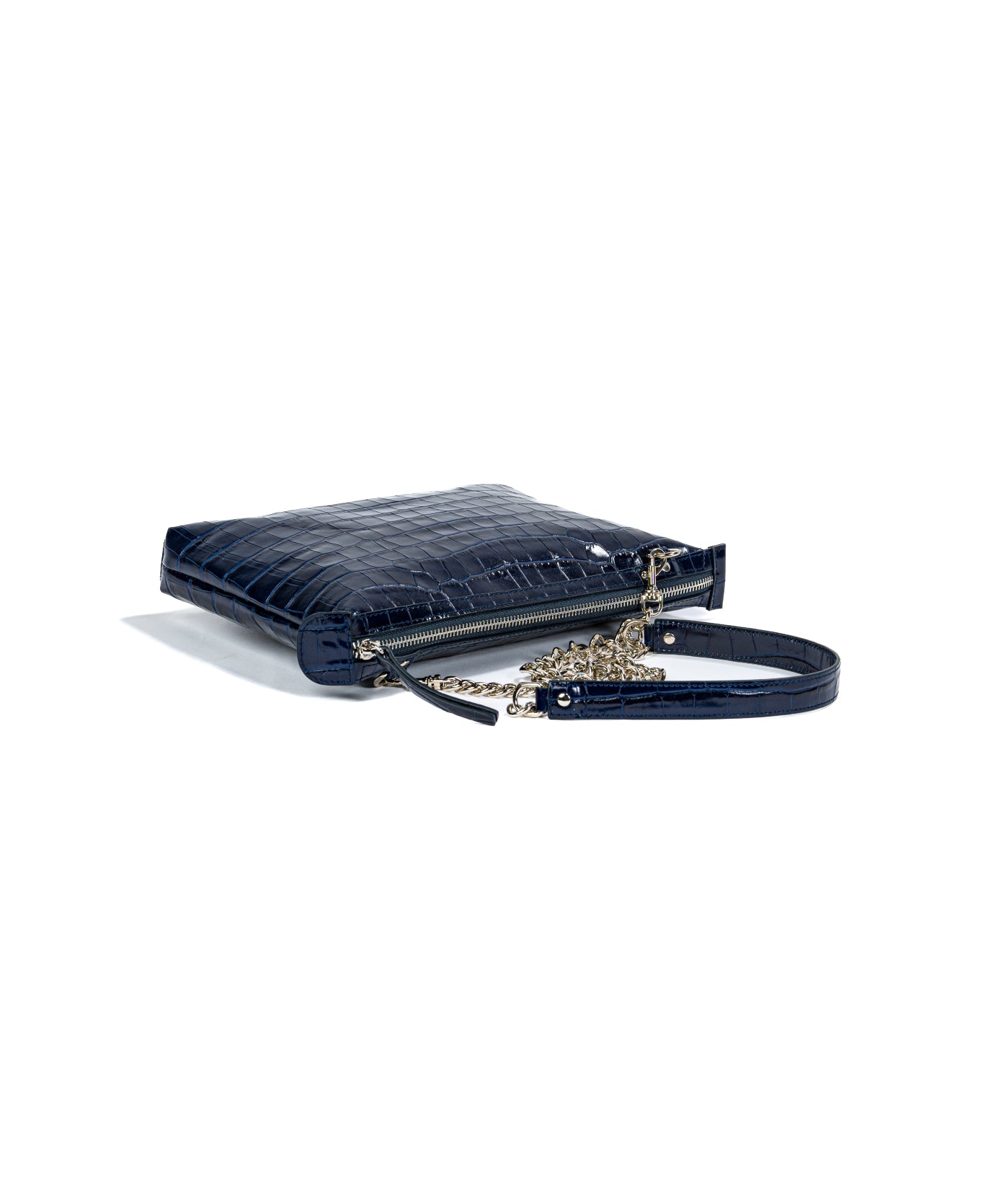 Crossbody Leather Bag - Navy Blue