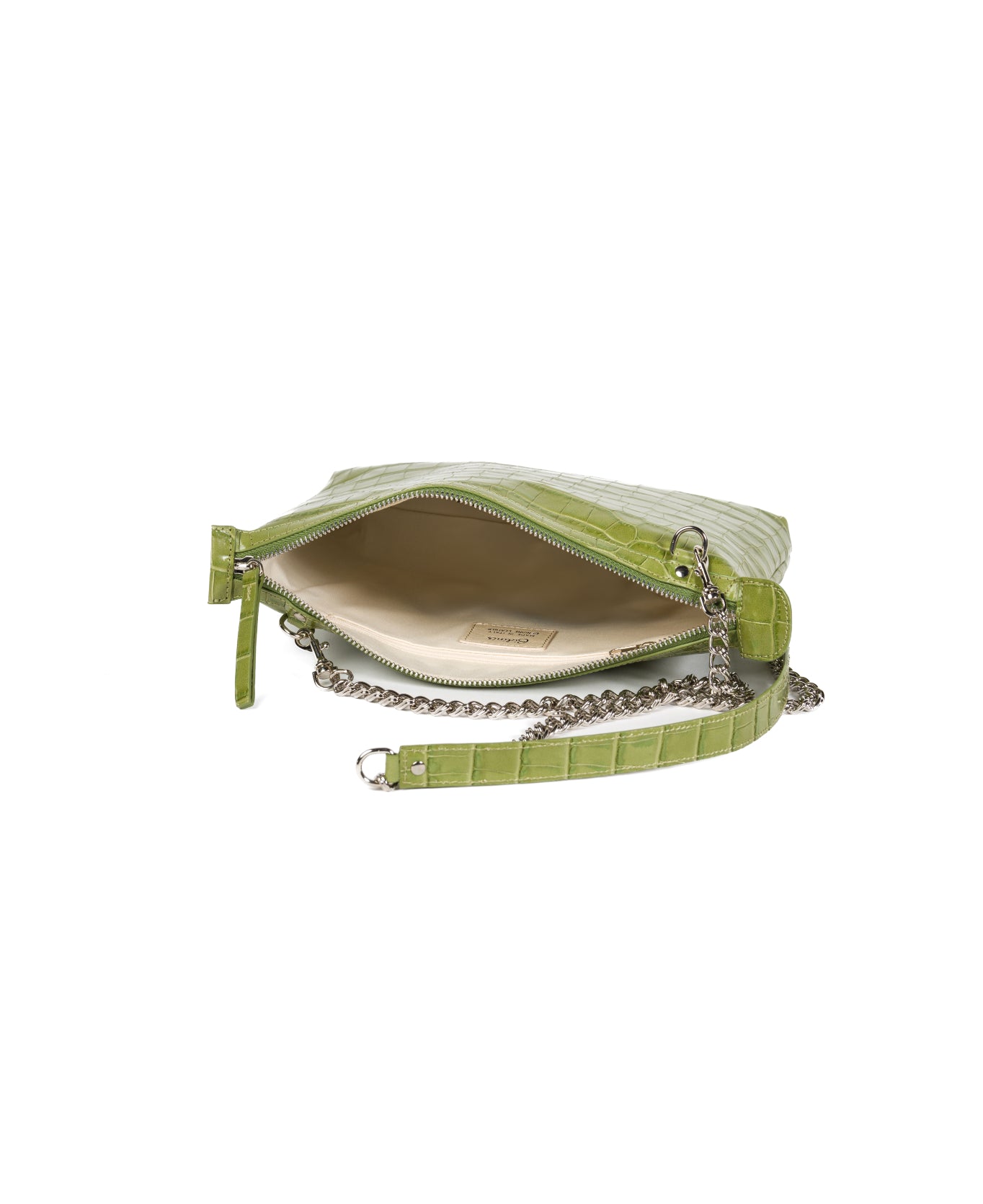 Crossbody Leather Bag - Lime Green