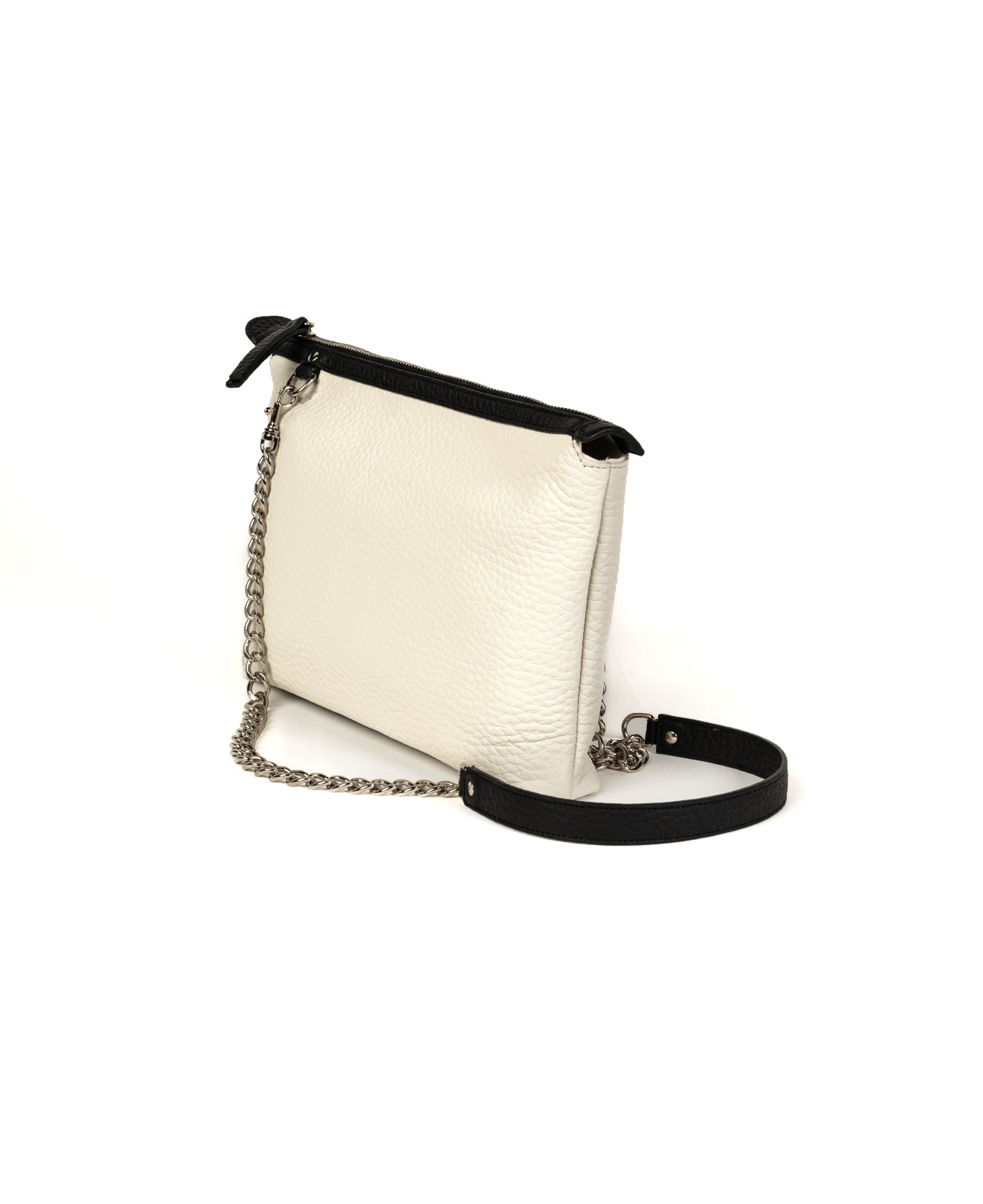 Crossbody Leather Bag - White