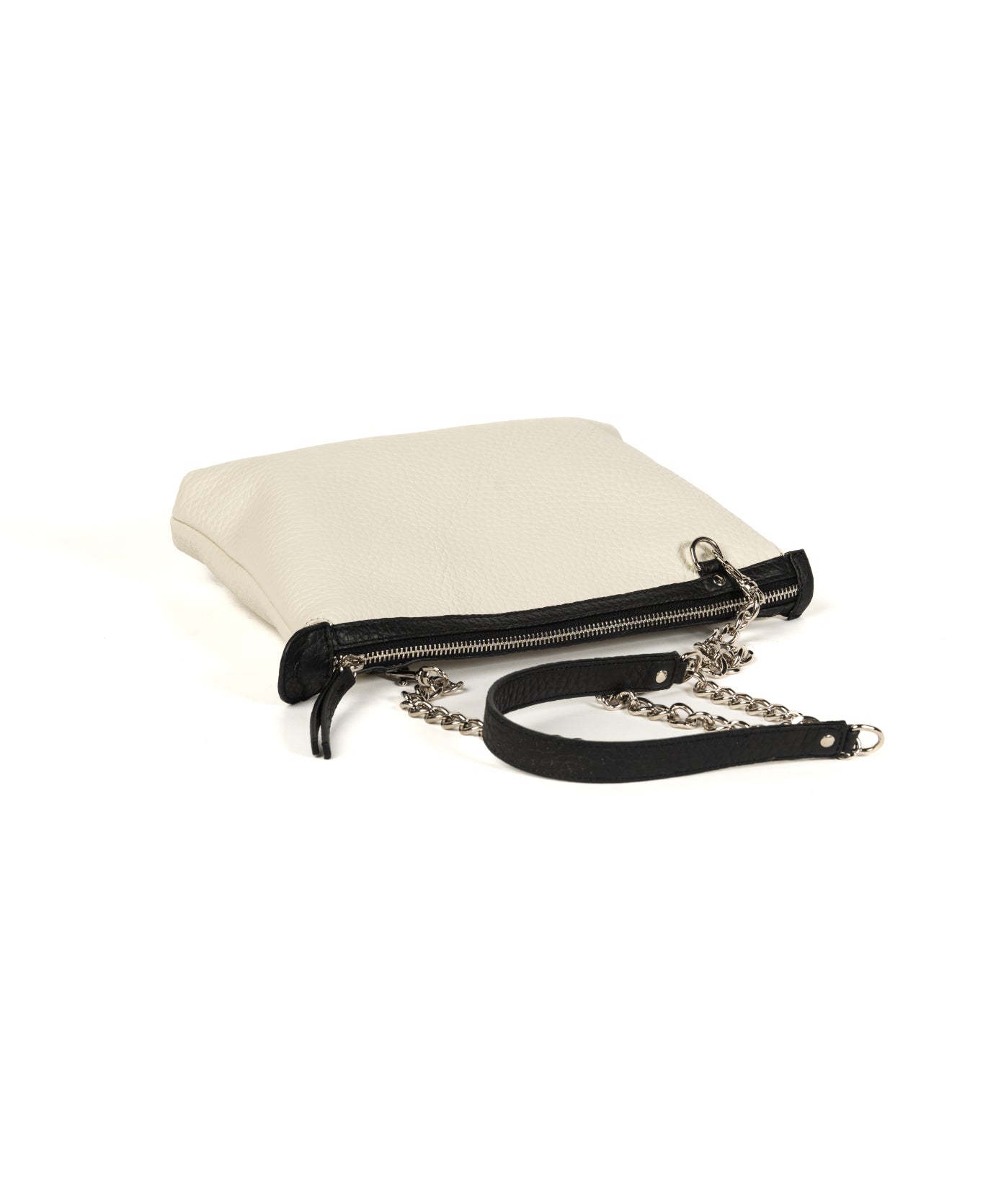 Crossbody Leather Bag - White