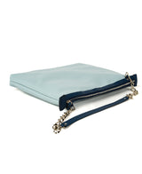Borsa a tracolla in pelle cognac goffrata coccodrillo