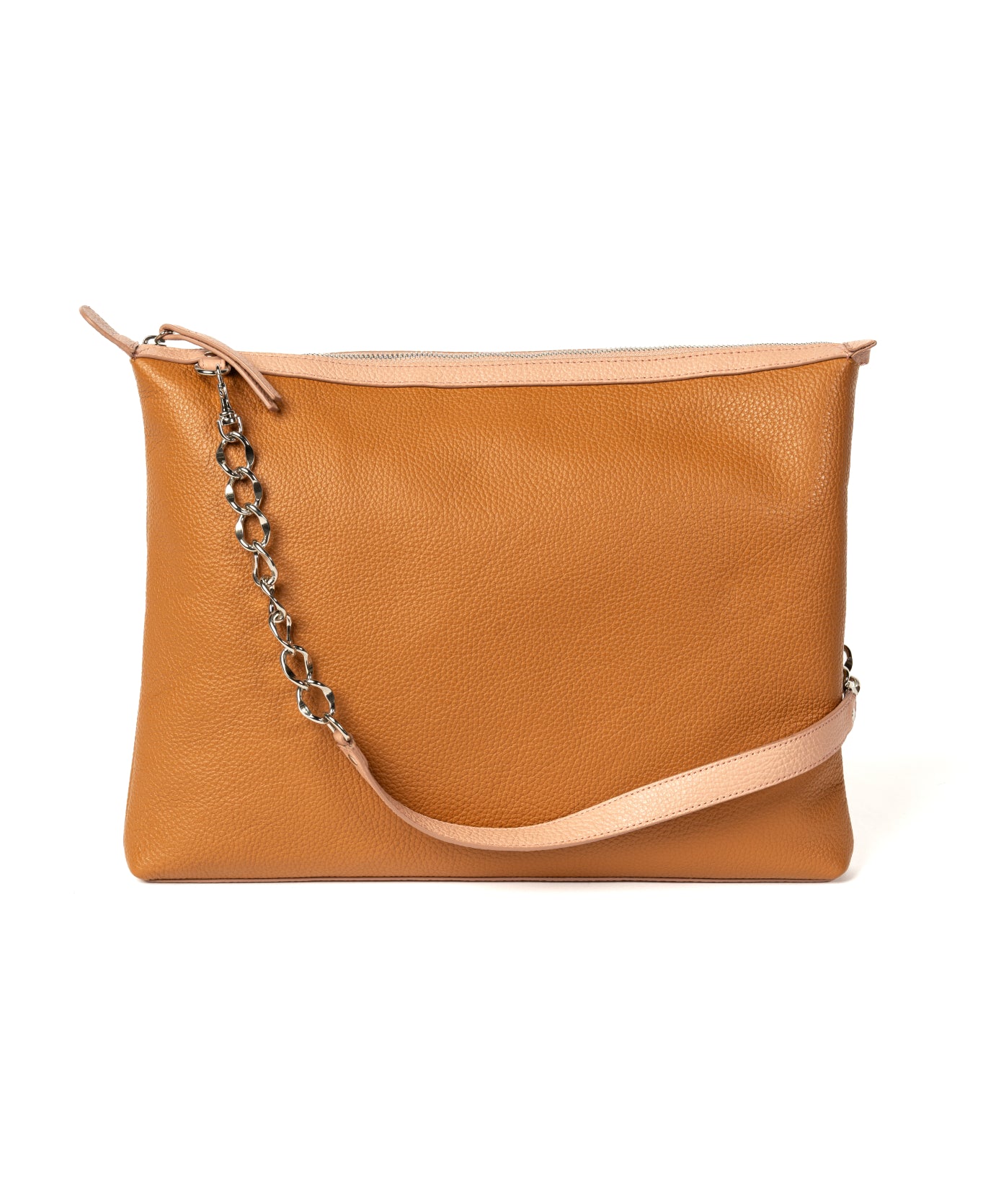 Laptop Leather Bag - Bicolor Tan