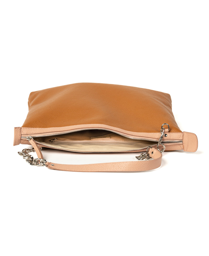 Laptop Leather Bag - Bicolor Tan