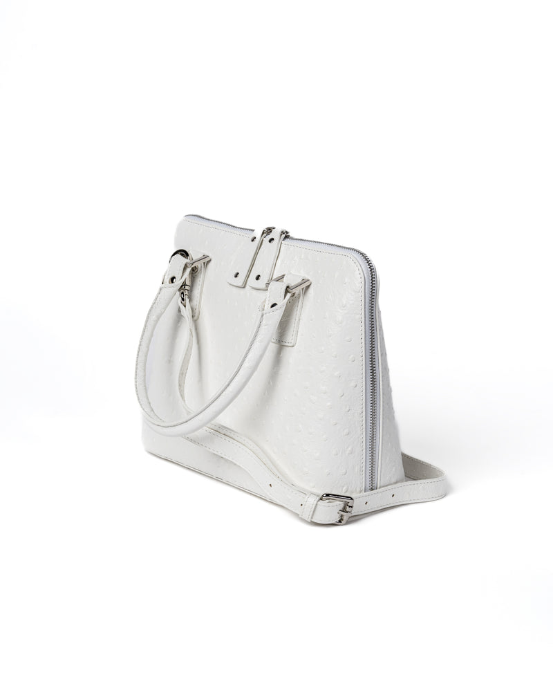 Borsa Bugatti Mock Cocco in pelle bianco latte