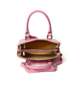 Borsa in pelle di coccodrillo goffrata Bugatti rosa tenue