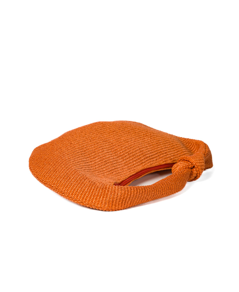 Anna Raffia Knot Orange Bag