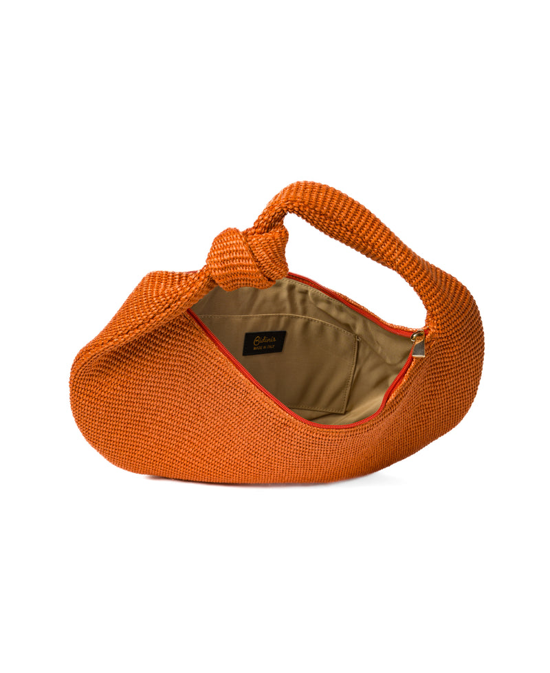 Anna Raffia Knot Orange Bag