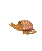 Lucrezia Raffia Crochet Bag - Bicolour Pink & Tan