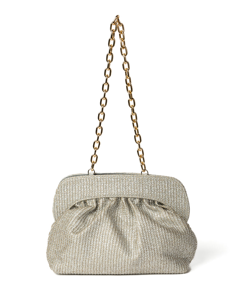 Pochette Margherita in rafia Nera