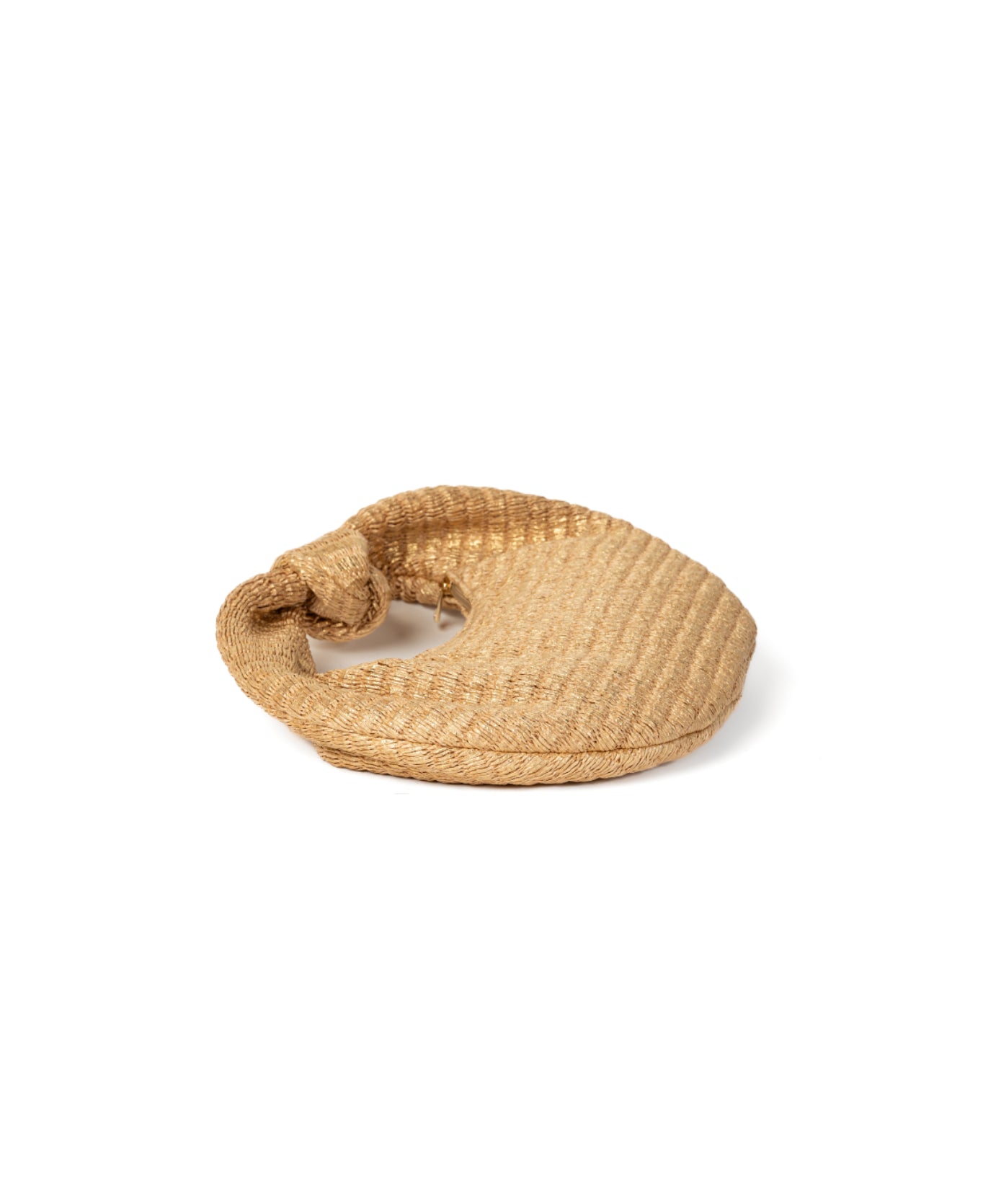 Anna Raffia Knot Bag Small - Gold